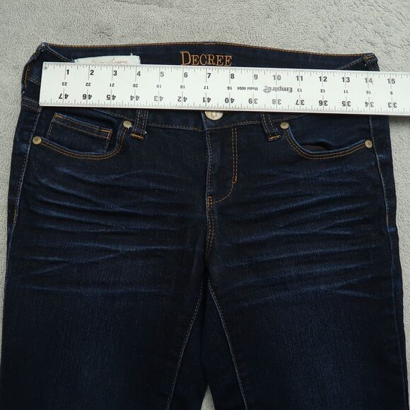 Decree Jeans Junior's Size 5 Blue Low-Rise Legging Denim 31" Inseam Stretch - Picture 16 of 16